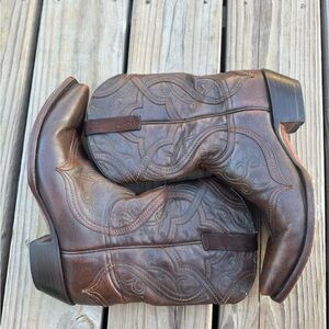 Brown Lucchese Leather Western Boots